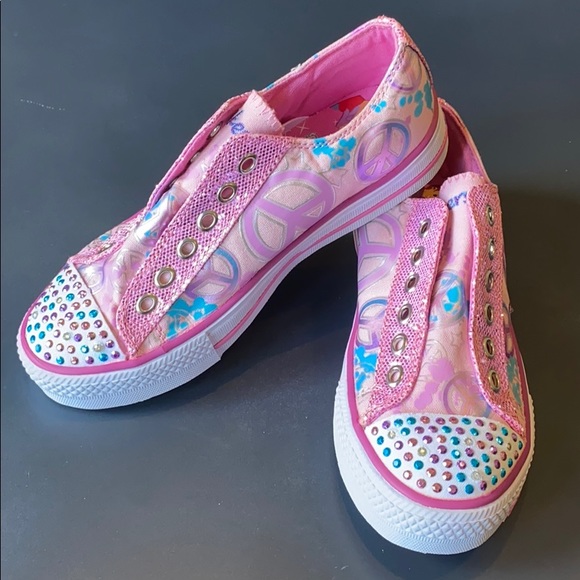Skechers Twinkle Toes Shoes, peace symbols - Picture 6 of 7